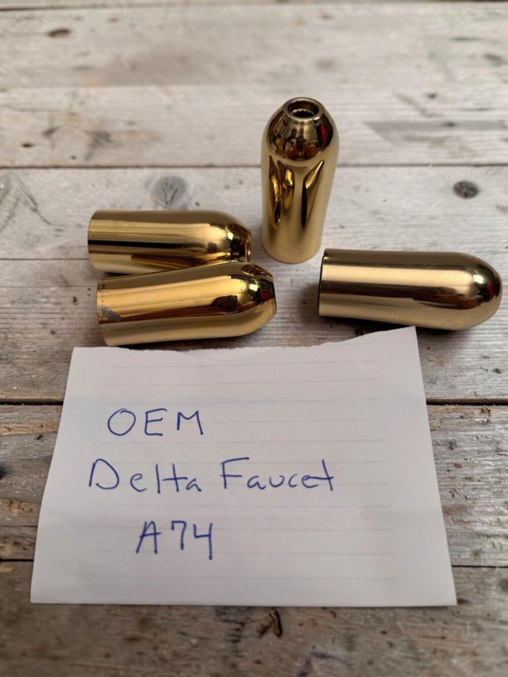 OEM Delta Faucet Handles A74 Polished Brass Replacement Set Of 4